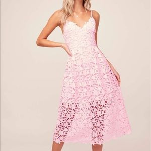 Astr A Line Midi Dress